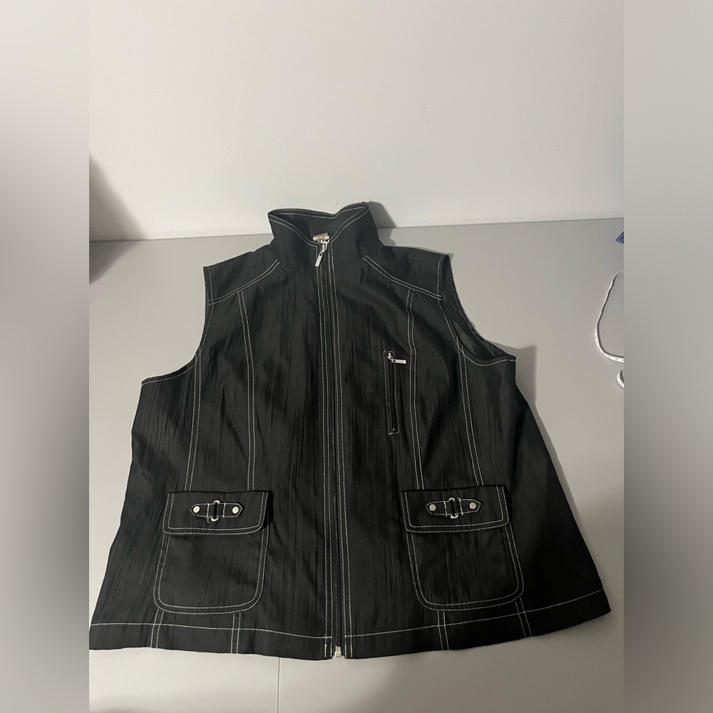 3/25$ (Mix)Alia Sleeveless Vest, Vintage Vest, Alia Petite, Black - Picture 4 of 15